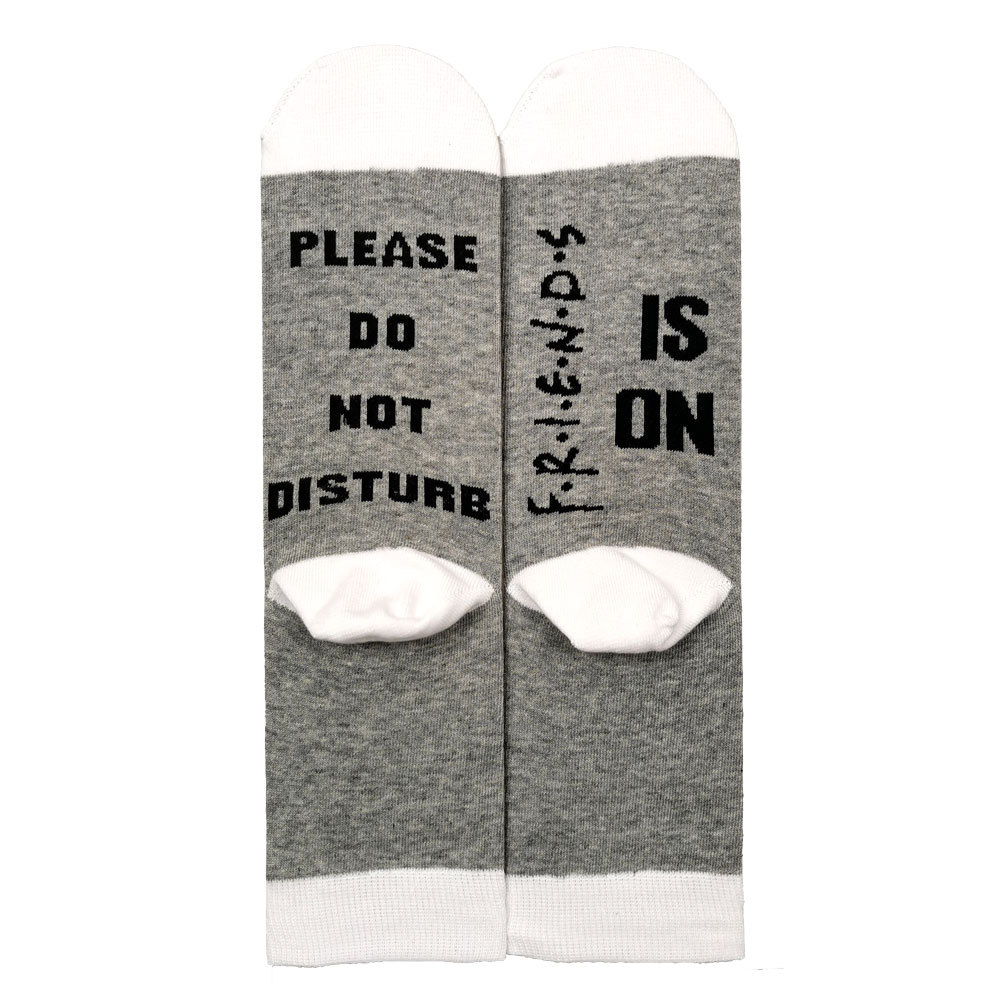 PLEASE DO NOT DISTURB IS ON Hit US Drama Letters Crew Socks Friends Novelty Socks